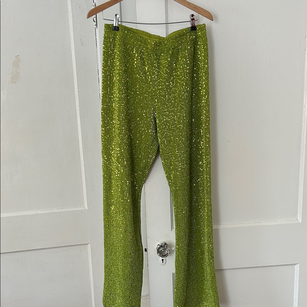 STINE GOYA Lime Green Sequin Detail